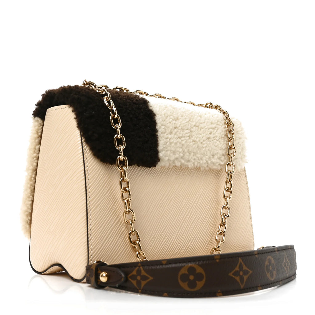 Louis Vuitton Shearling Colorblock Monogram Twist Shoulder Bag