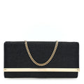 Jimmy Choo Canvas Glitter Milla Wallet on Chain Black
