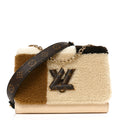 Louis Vuitton Twist MM Teddy Crème Shearling Patchwork Monogram & Epi Leather Bag