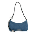 Jacquemus Blue Denim Hobo Bag with Silver Sphere Detail