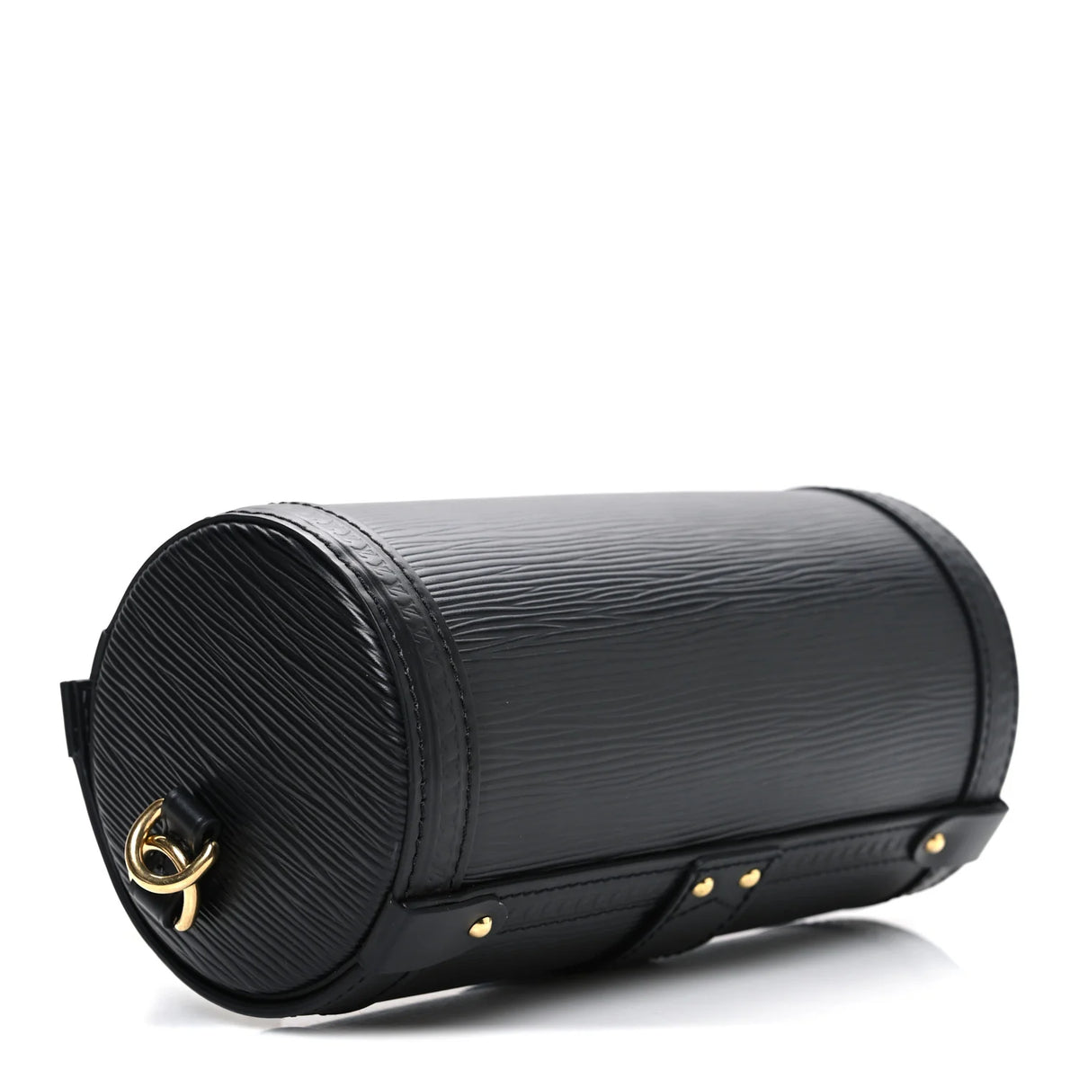 Louis Vuitton Noir Black Leather Papillon Trunk Chain Bag with Gold Hardware